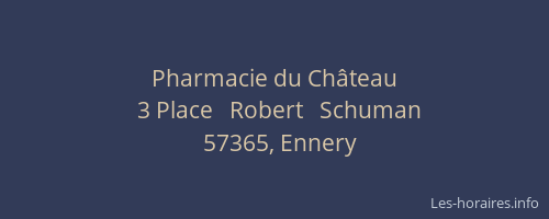 Pharmacie du Ch&acirc;teau