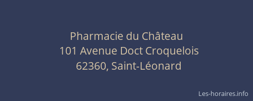 Pharmacie du Ch&acirc;teau