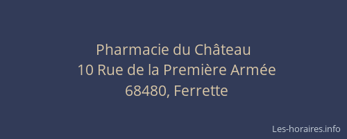 Pharmacie du Ch&acirc;teau