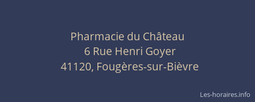 Pharmacie du Ch&acirc;teau