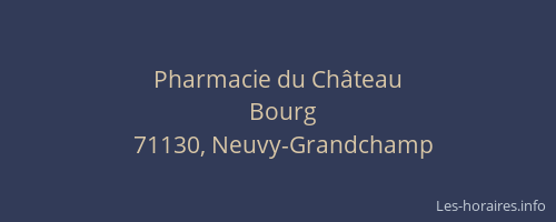 Pharmacie du Ch&acirc;teau