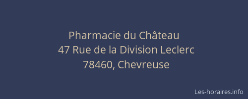 Pharmacie du Château
