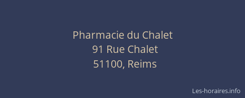 Pharmacie du Chalet