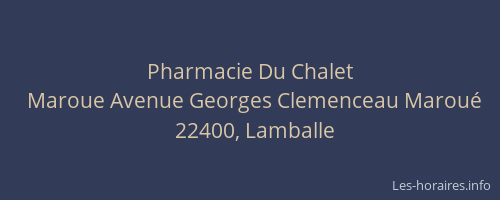 Pharmacie Du Chalet