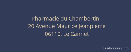 Pharmacie du Chambertin