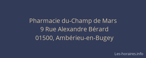 Pharmacie du-Champ de Mars