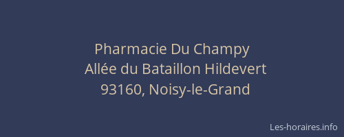 Pharmacie Du Champy