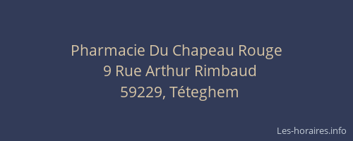 Pharmacie Du Chapeau Rouge