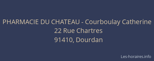 PHARMACIE DU CHATEAU - Courboulay Catherine