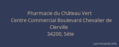 Pharmacie du Château Vert