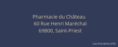 Pharmacie du Château