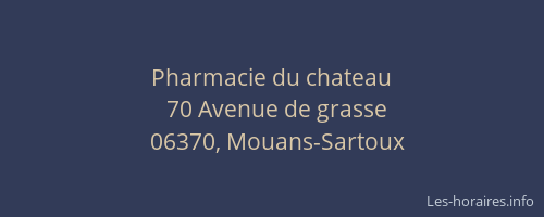 Pharmacie du chateau