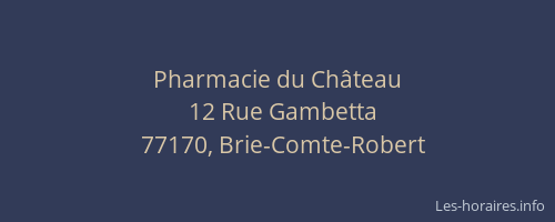 Pharmacie du Château