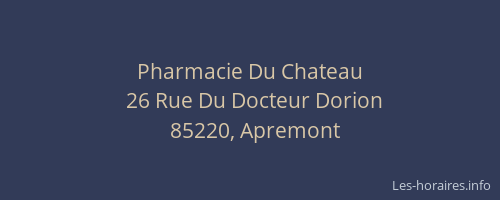 Pharmacie Du Chateau
