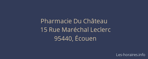Pharmacie Du Château