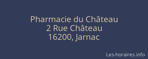 Pharmacie du Château