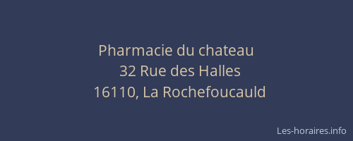 Pharmacie du chateau