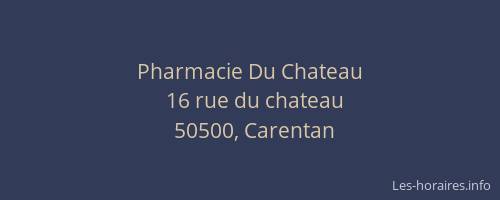 Pharmacie Du Chateau