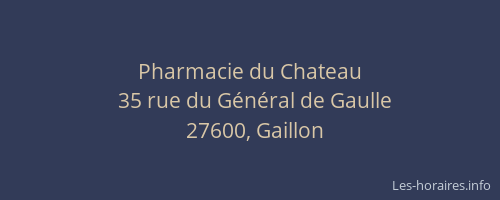 Pharmacie du Chateau
