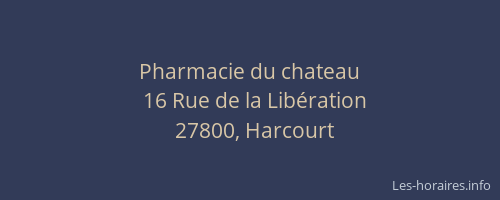 Pharmacie du chateau