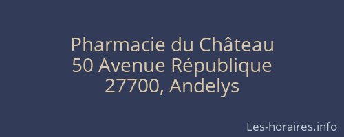 Pharmacie du Château
