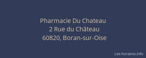 Pharmacie Du Chateau