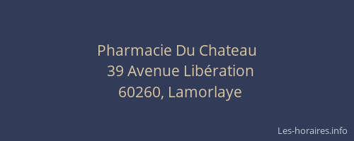 Pharmacie Du Chateau