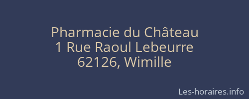 Pharmacie du Château