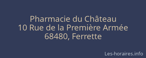 Pharmacie du Château