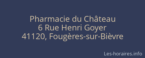 Pharmacie du Château