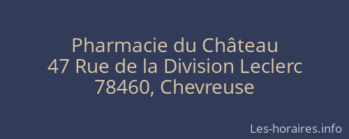 Pharmacie du Château