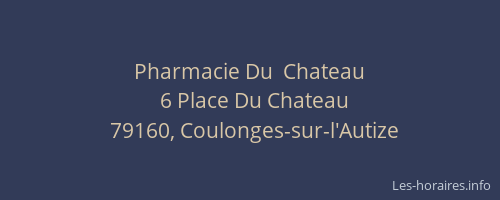 Pharmacie Du  Chateau
