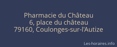 Pharmacie du Château