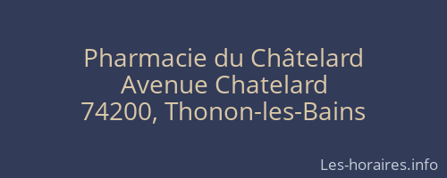 Pharmacie du Châtelard