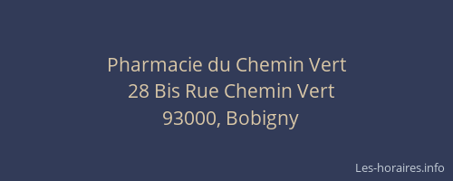 Pharmacie du Chemin Vert