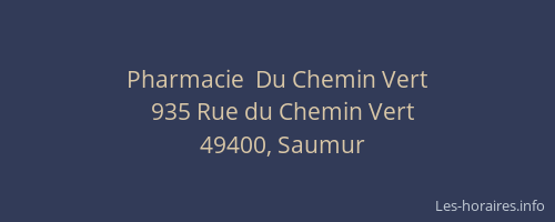 Pharmacie  Du Chemin Vert