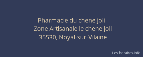 Pharmacie du chene joli