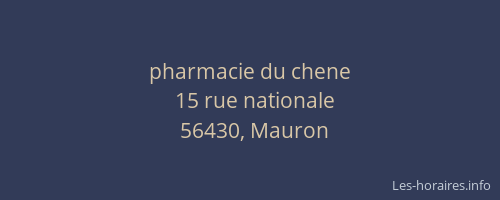 pharmacie du chene