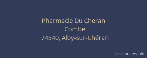 Pharmacie Du Cheran