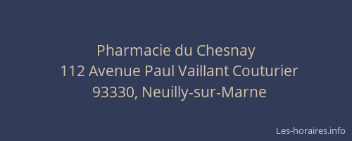 Pharmacie du Chesnay