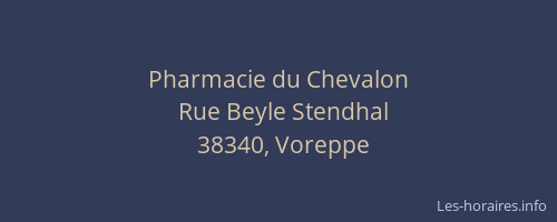 Pharmacie du Chevalon