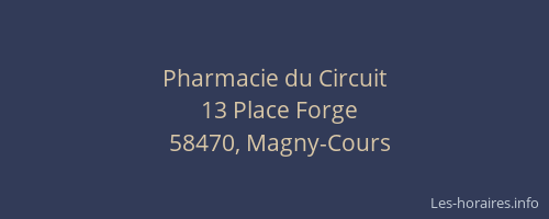 Pharmacie du Circuit