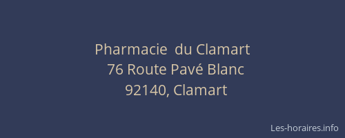 Pharmacie  du Clamart