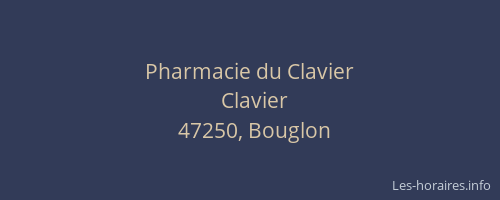 Pharmacie du Clavier