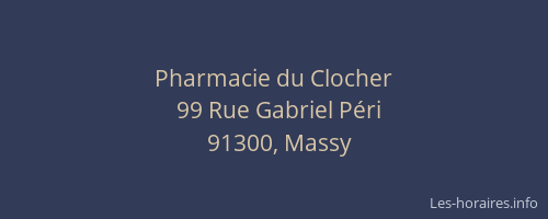 Pharmacie du Clocher