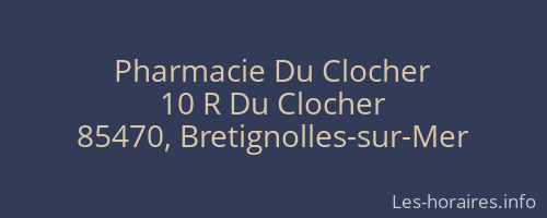 Pharmacie Du Clocher