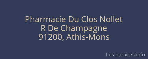 Pharmacie Du Clos Nollet