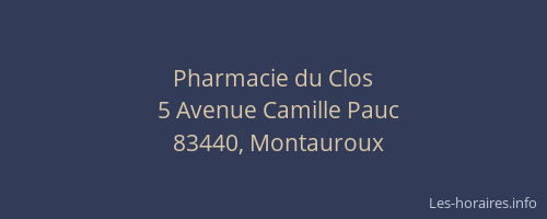 Pharmacie du Clos