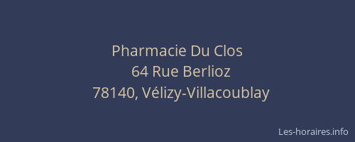 Pharmacie Du Clos