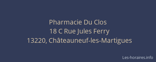 Pharmacie Du Clos